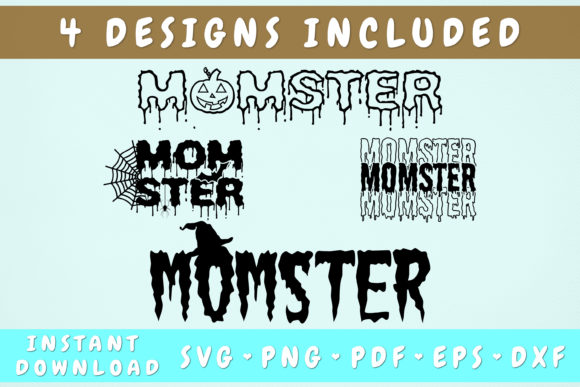 4 Momster SVG: Halloween Fun for Embroidery Projects