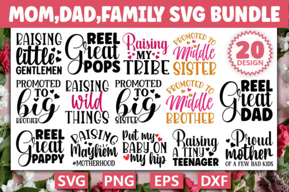 Mom, Dad, Family SVG Bundle Vol 11 Review