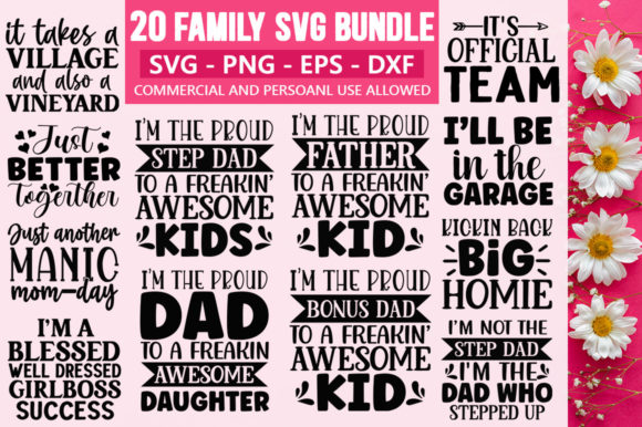 Mom, Dad, Family SVG Bundle Vol 6 Review