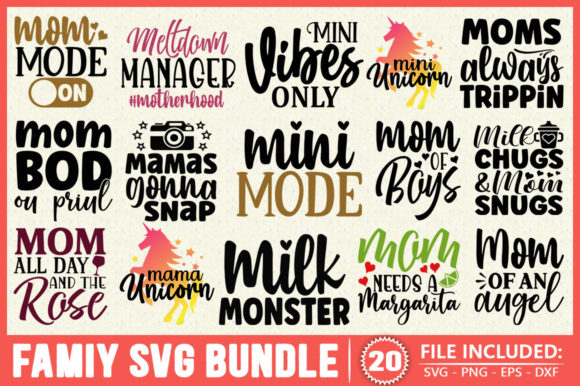 Mom, Dad, Family SVG Bundle Vol 8 Review